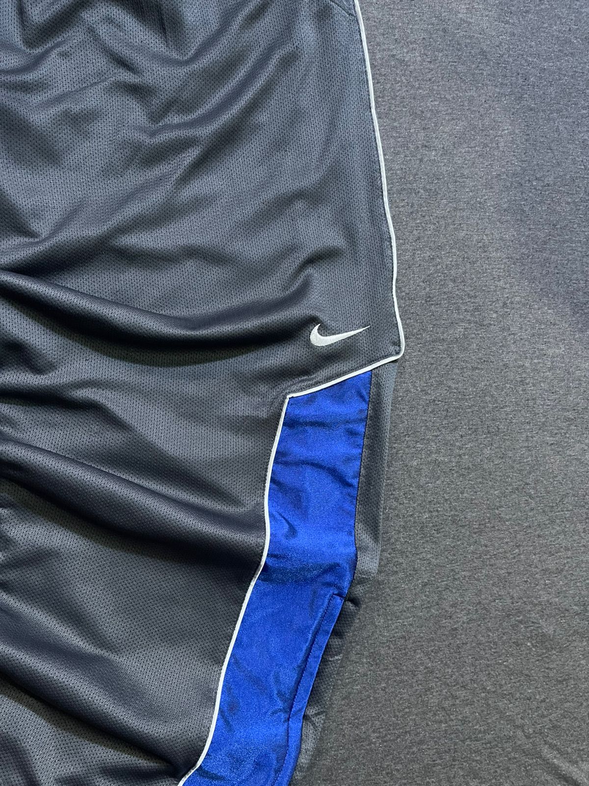 NIKE VINTAGE MESH TRACK PANTS (GREY/BLUE)